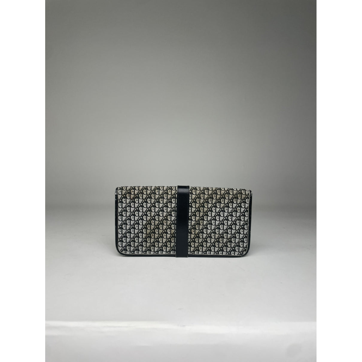 Dior 30 Montaigne Flap Chain East West Black Cotton Handbag image 2