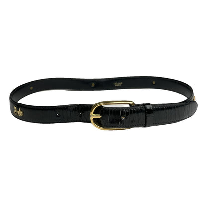 Celine Triomphe Black Patent Leather Belt image 1