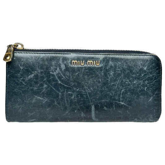 Miu Miu Metallic Leather Wallet image 1