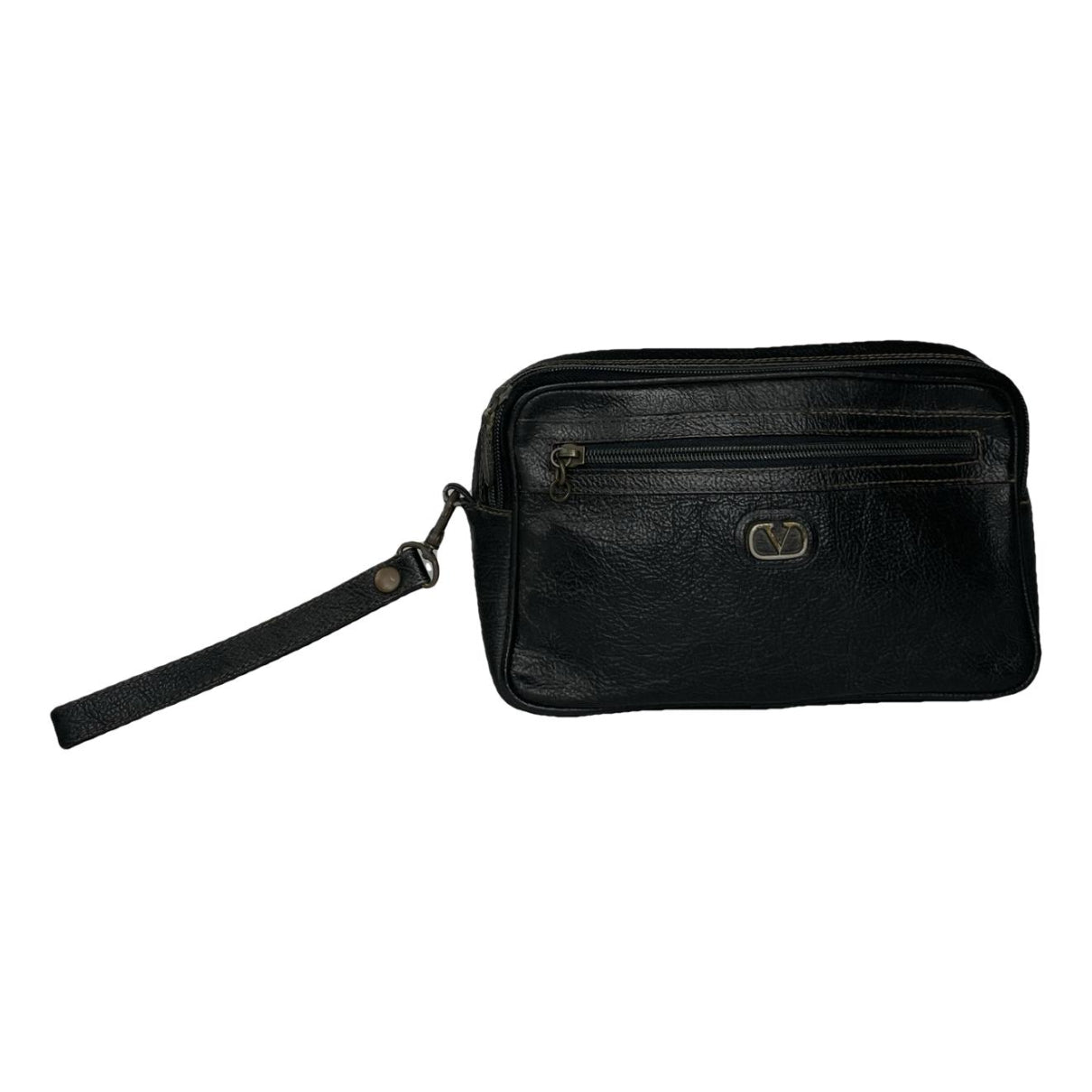 Valentino Garavani VLogo Black Leather Clutch Bag image 1