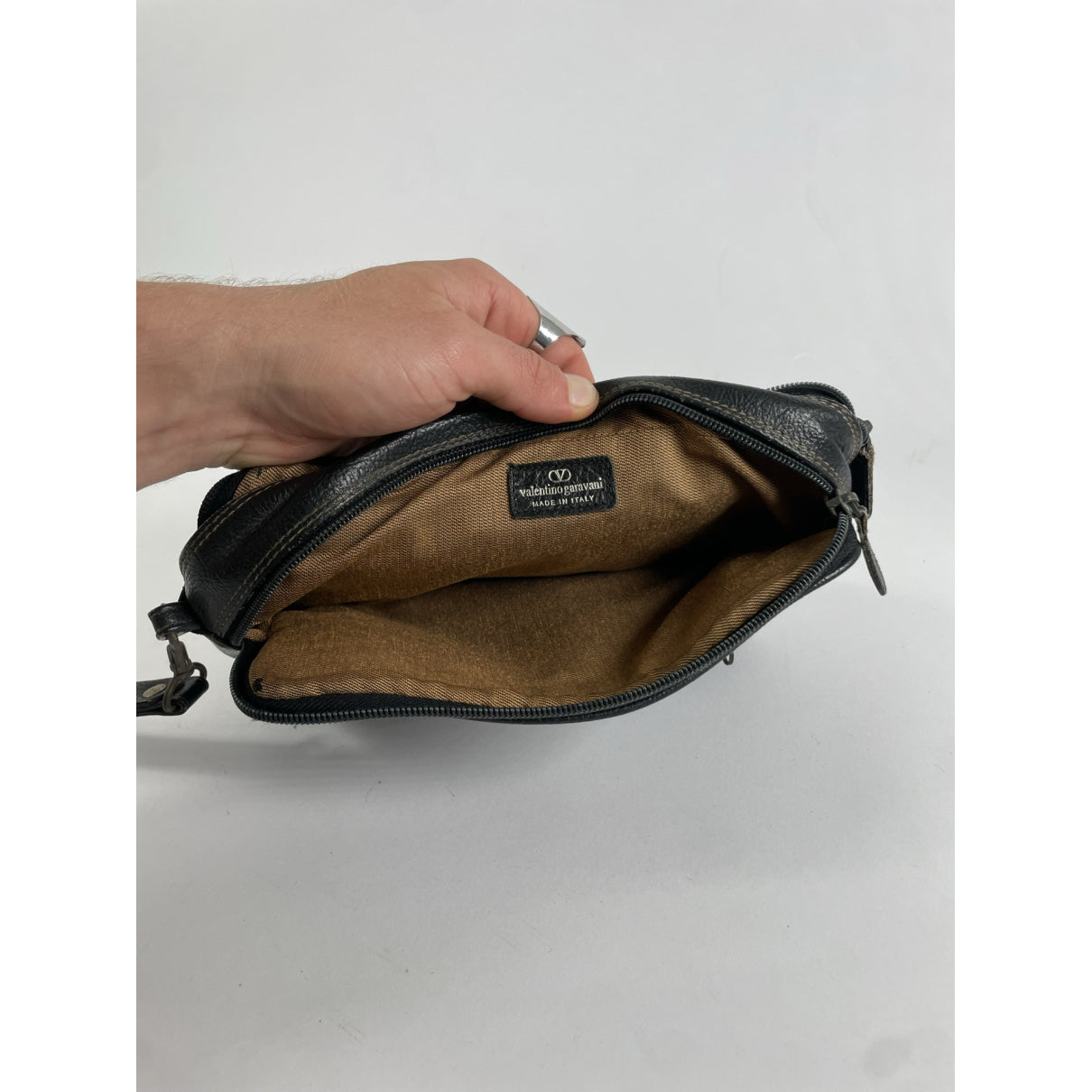 Valentino Garavani VLogo Black Leather Clutch Bag image 5