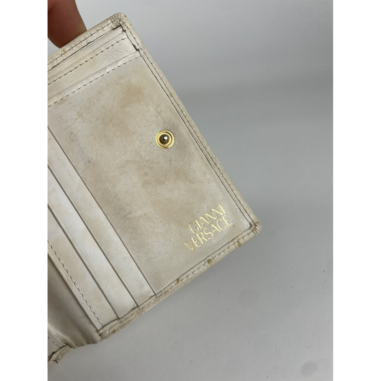 Gianni Versace White Leather Wallet image 5