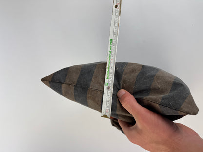 Vintage Fendi Roma Striped Leather Pouch / Bag brown striped