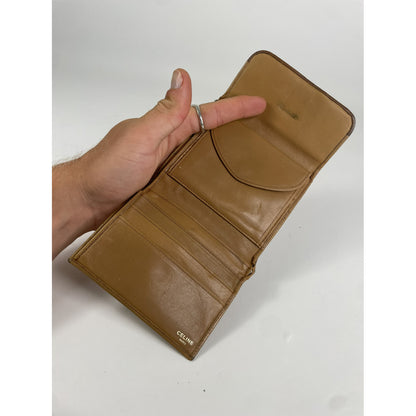Celine Triomphe Beige Leather Wallet image 4