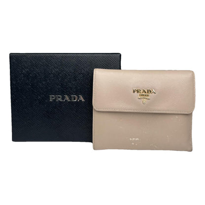 Prada Beige Leather Wallet image 1