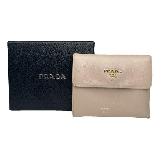 Prada Beige Leather Wallet image 1