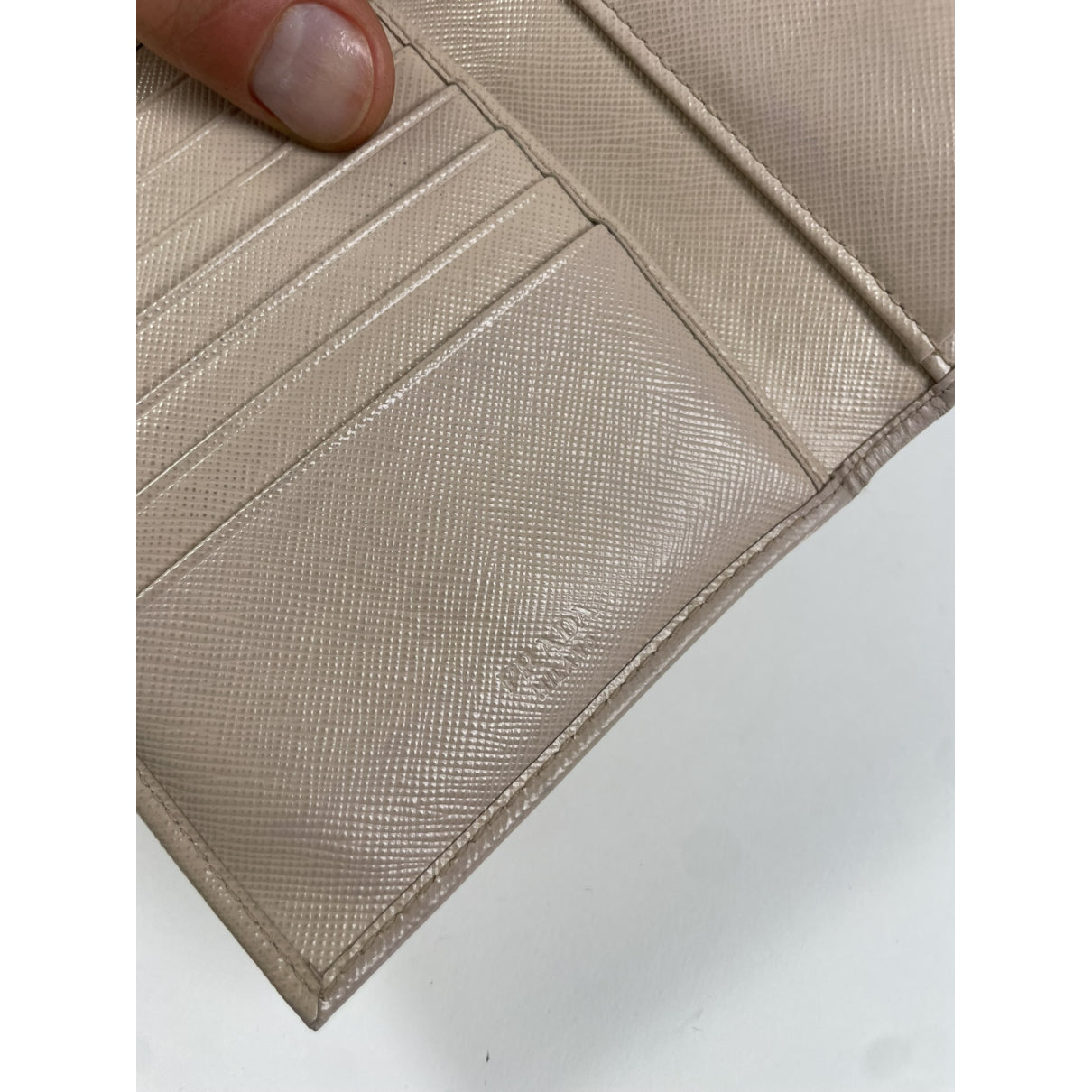 Prada Beige Leather Wallet image 4