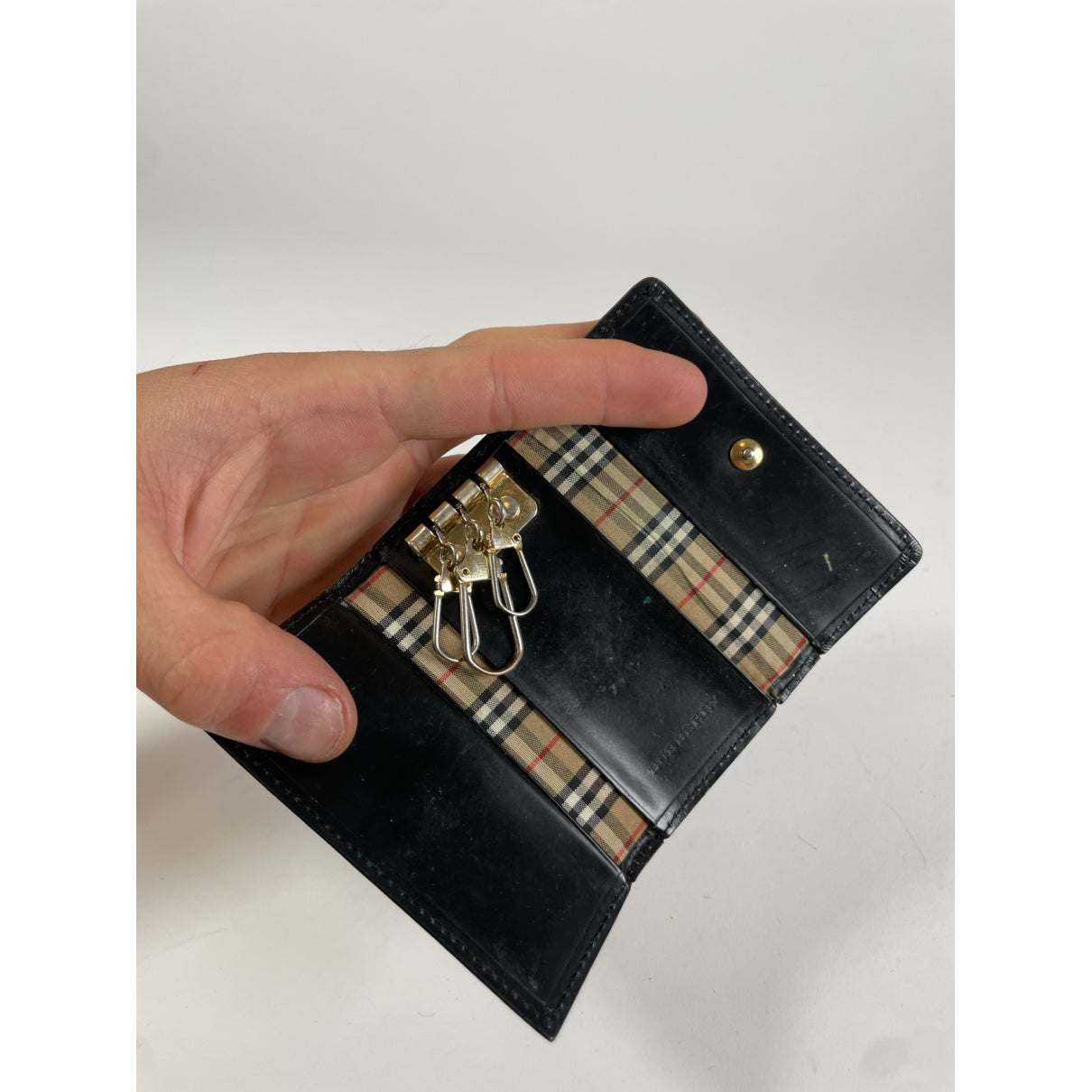 Burberry Black Leather Purse image 3