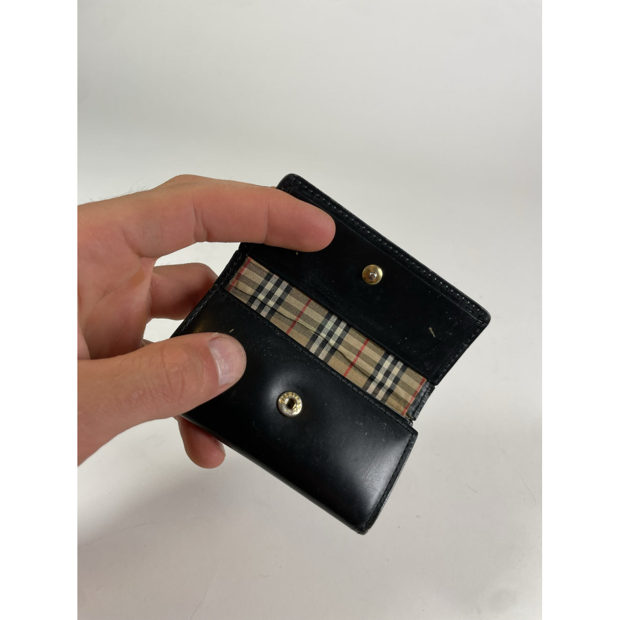 Burberry Black Leather Purse image 4