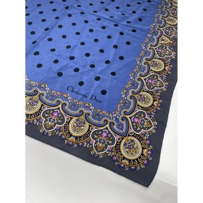 Dior Blue Silk Scarf image 2