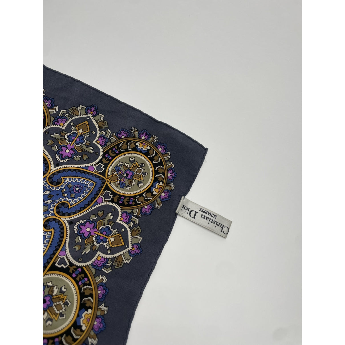 Dior Blue Silk Scarf image 3