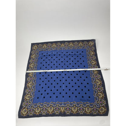 Dior Blue Silk Scarf image 5