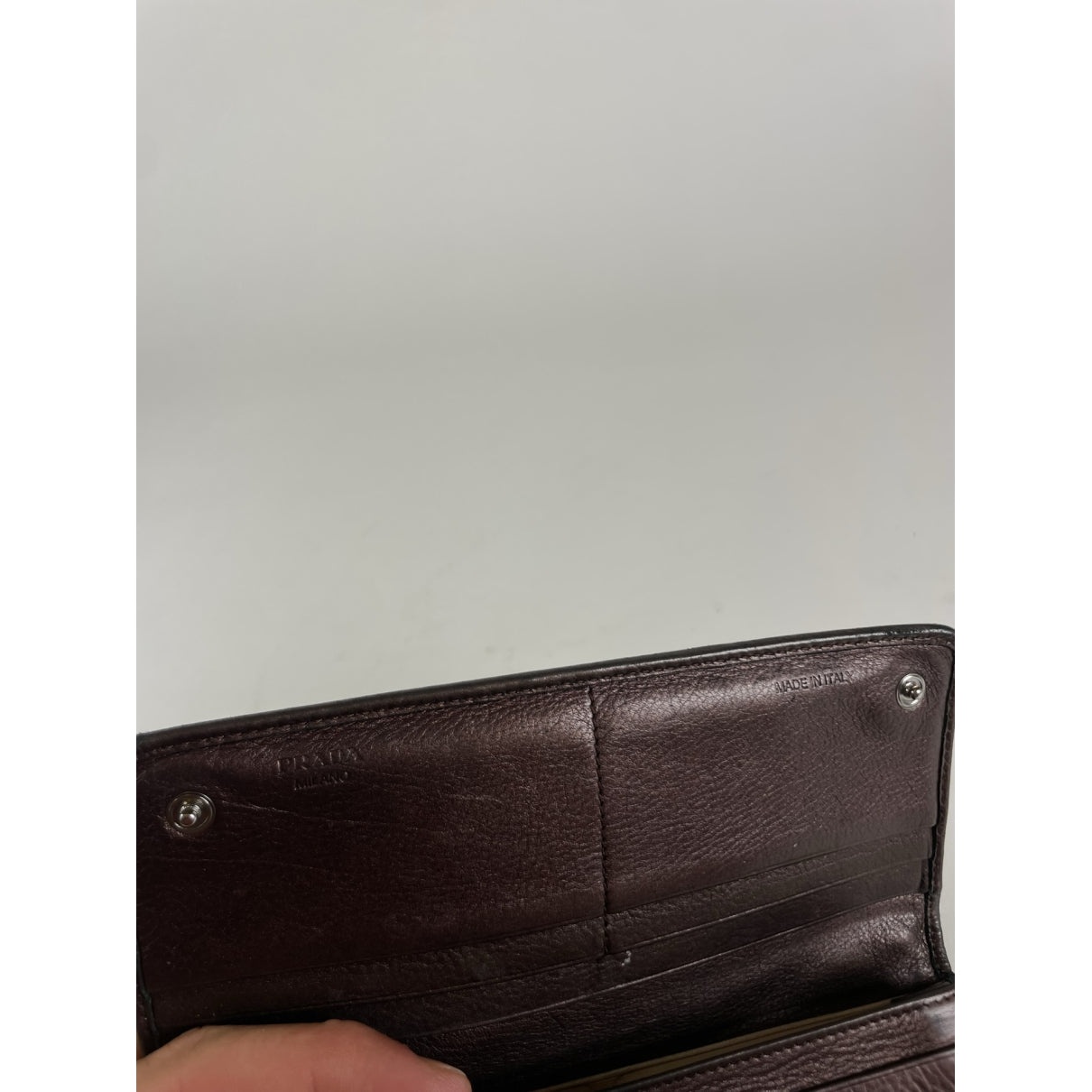 Prada Brown Leather Wallet image 5
