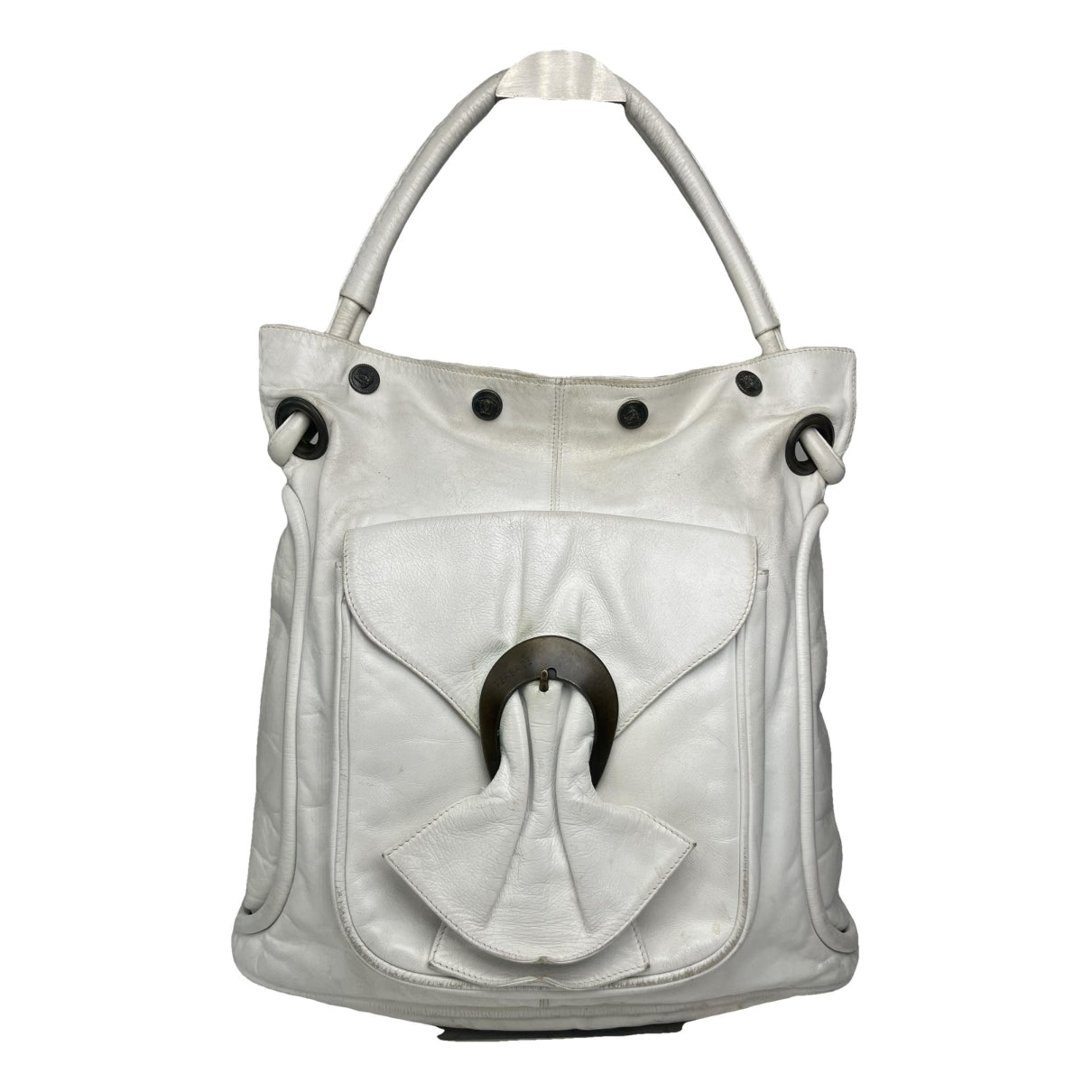 Gianni Versace White Leather Handbag image 1