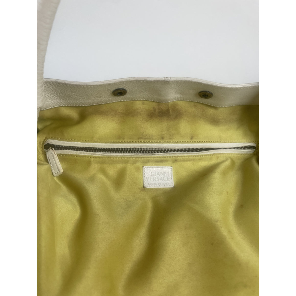 Gianni Versace White Leather Handbag image 4