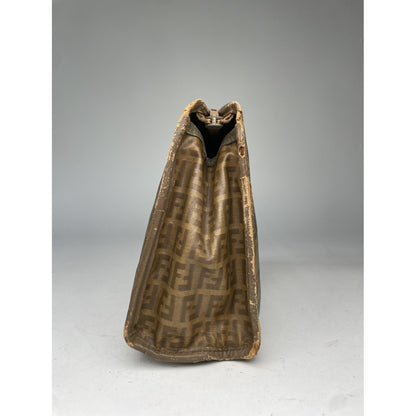 Fendi Double F Gold Leather Clutch Bag image 4