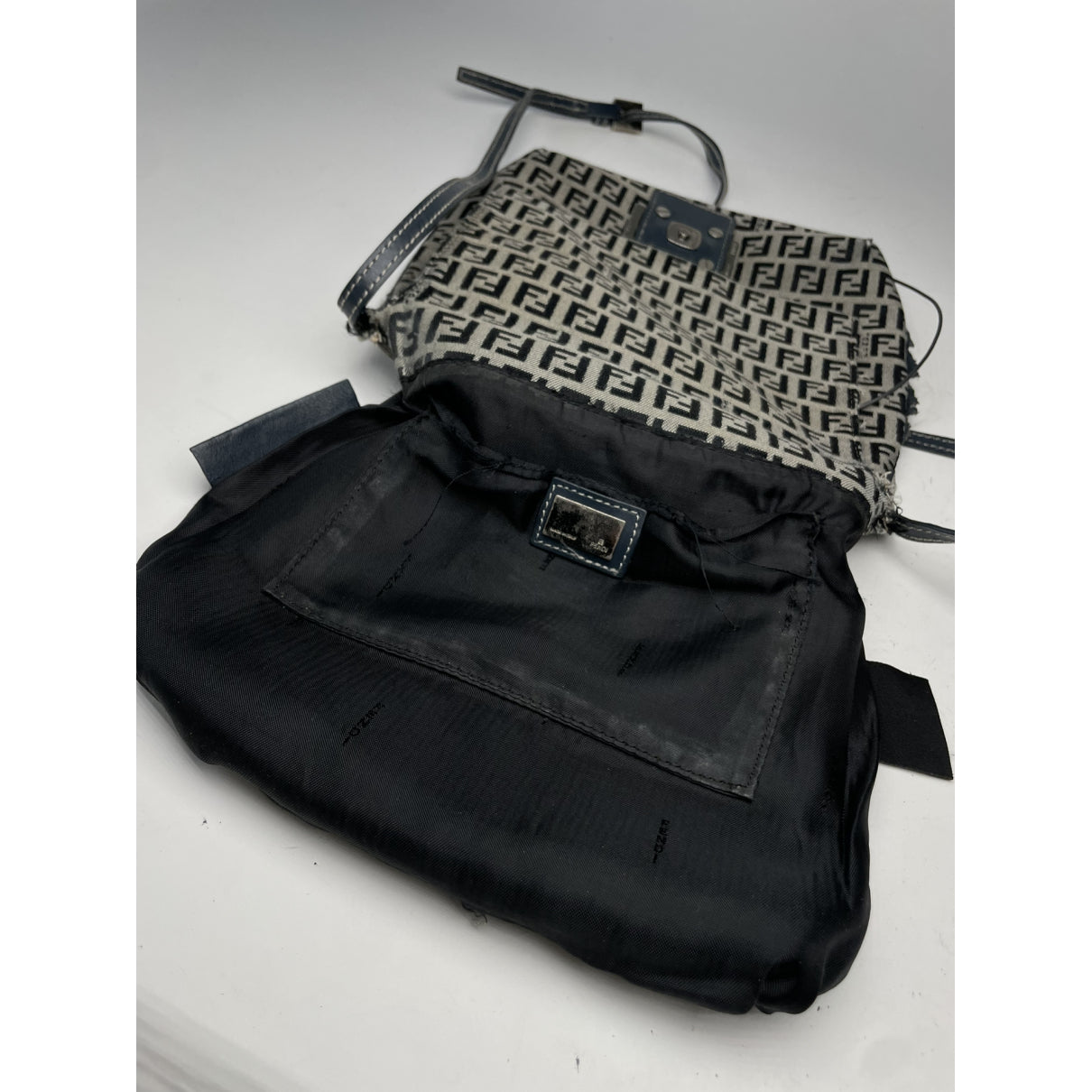 Fendi Baguette Black Cotton Handbag image 2