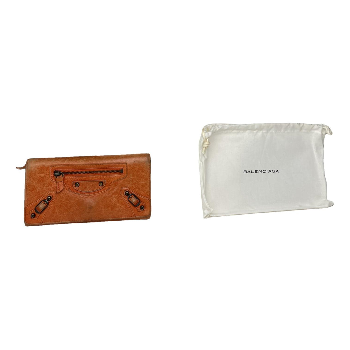 Balenciaga Orange Leather Wallet image 1