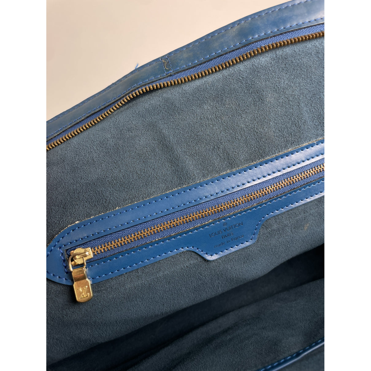 Louis Vuitton Lussac Blue Leather Handbag image 3