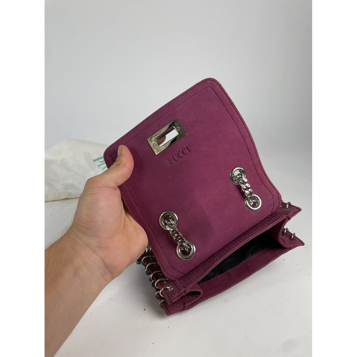 Emilio Pucci Purple Leather Handbag image 5