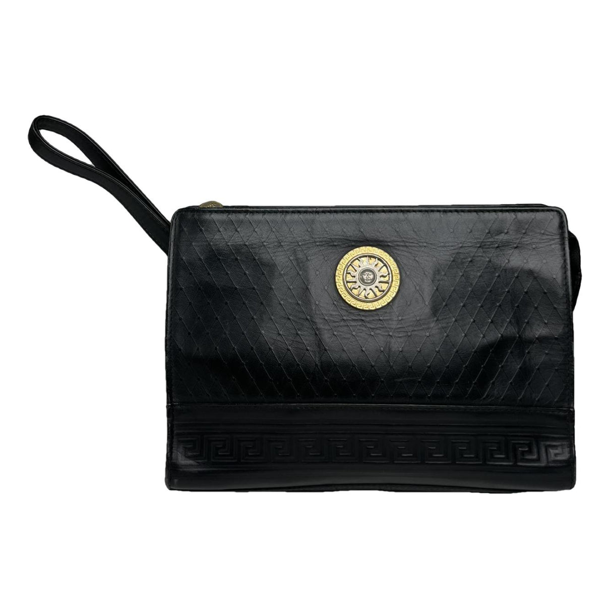Gianni Versace Black Leather Clutch Bag image 1