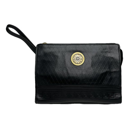 Gianni Versace Black Leather Clutch Bag image 1