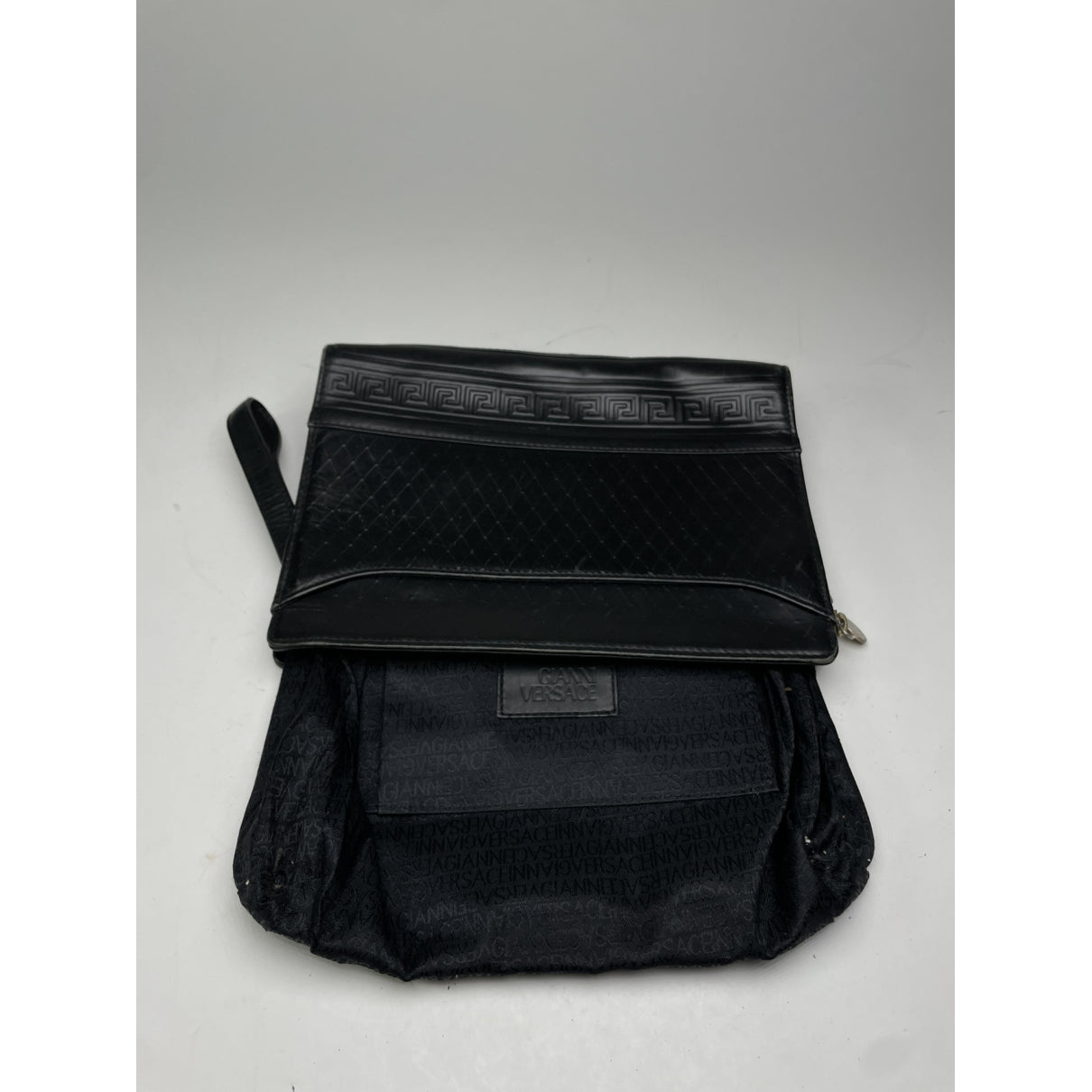 Gianni Versace Black Leather Clutch Bag image 2