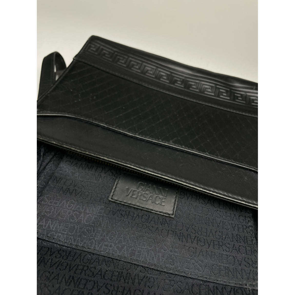Gianni Versace Black Leather Clutch Bag image 3