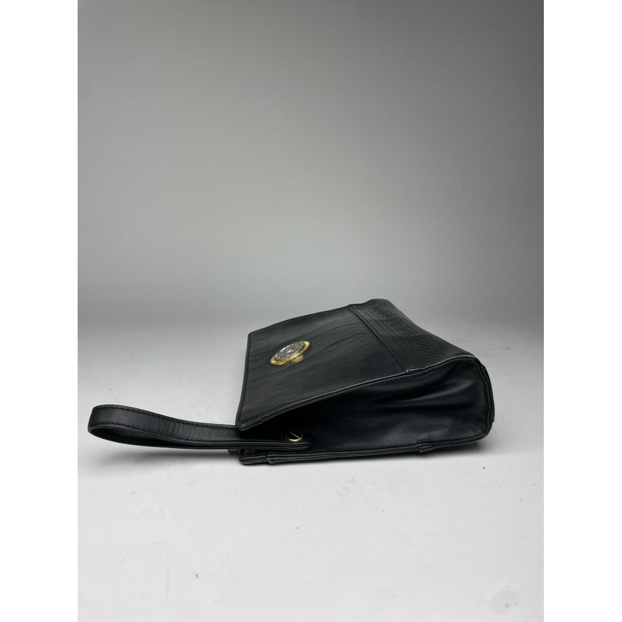 Gianni Versace Black Leather Clutch Bag image 5