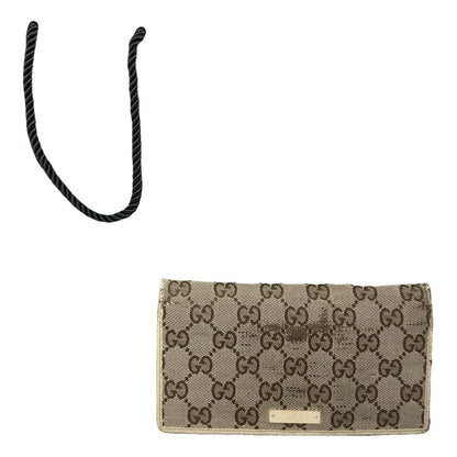 Gucci Horsebit 1955 Beige Cotton Wallet image 1
