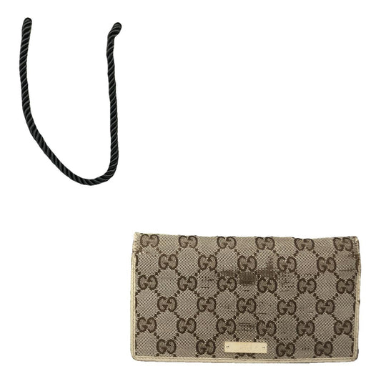 Gucci Horsebit 1955 Beige Cotton Wallet image 1