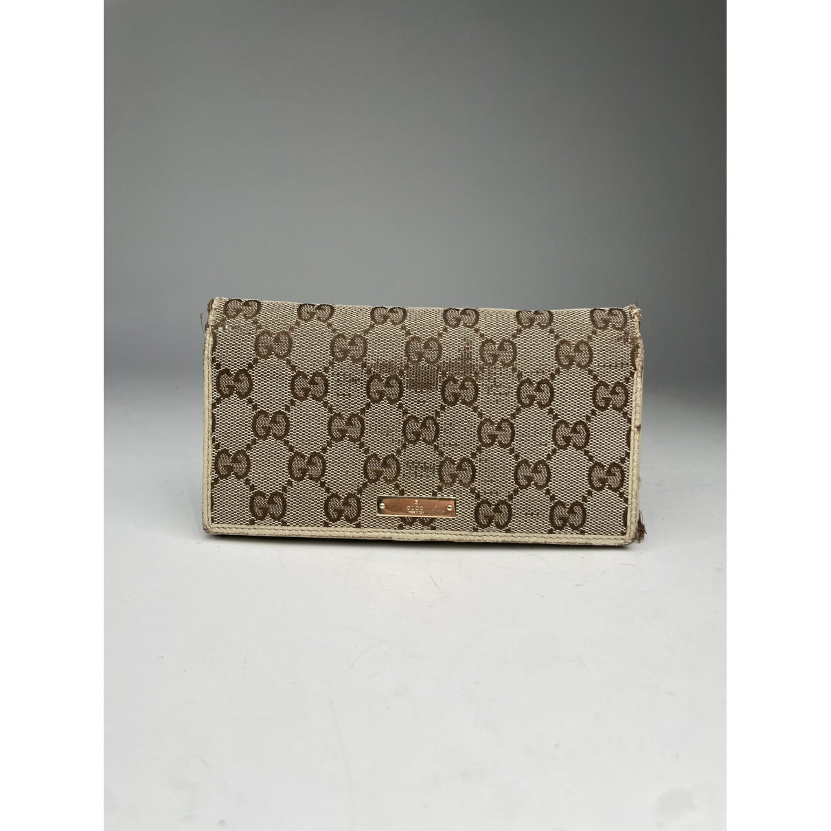 Gucci Horsebit 1955 Beige Cotton Wallet image 2