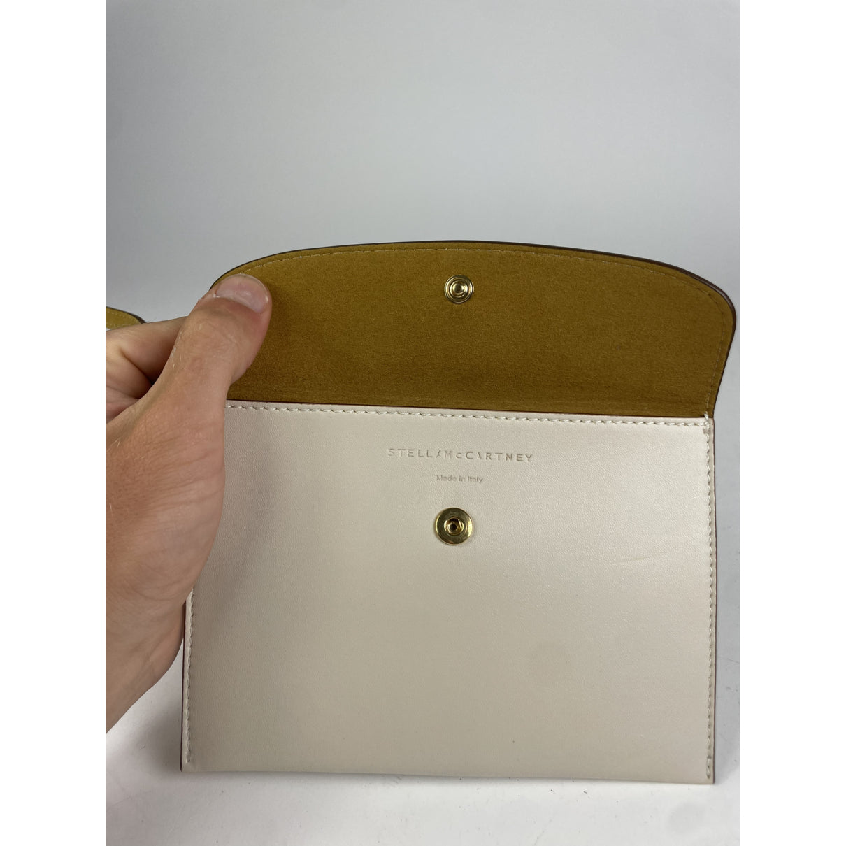 Stella McCartney Falabella White Leather Clutch Bag image 4