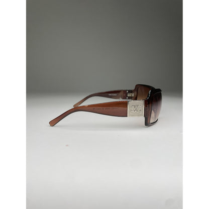 Chanel Brown Plastic Sunglasses image 2