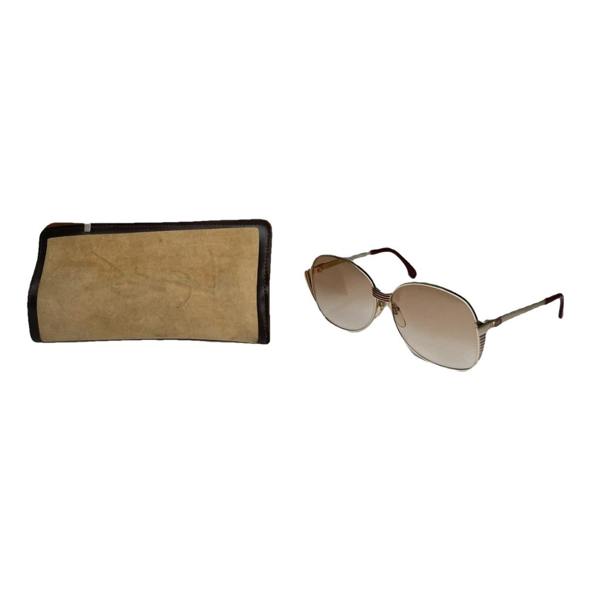 Yves Saint Laurent Gold Metal Sunglasses image 1