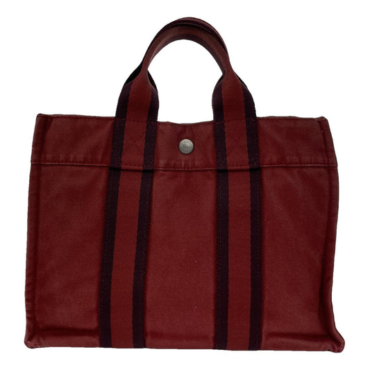 Hermès Red Cotton Handbag image 1