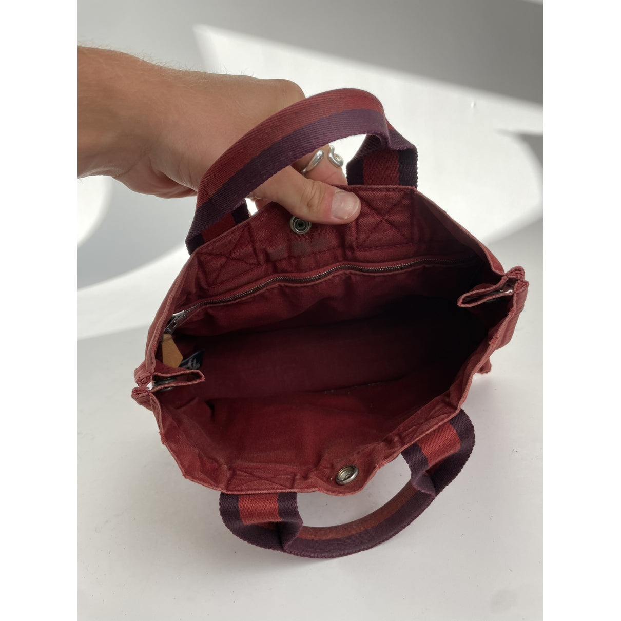Hermès Red Cotton Handbag image 2
