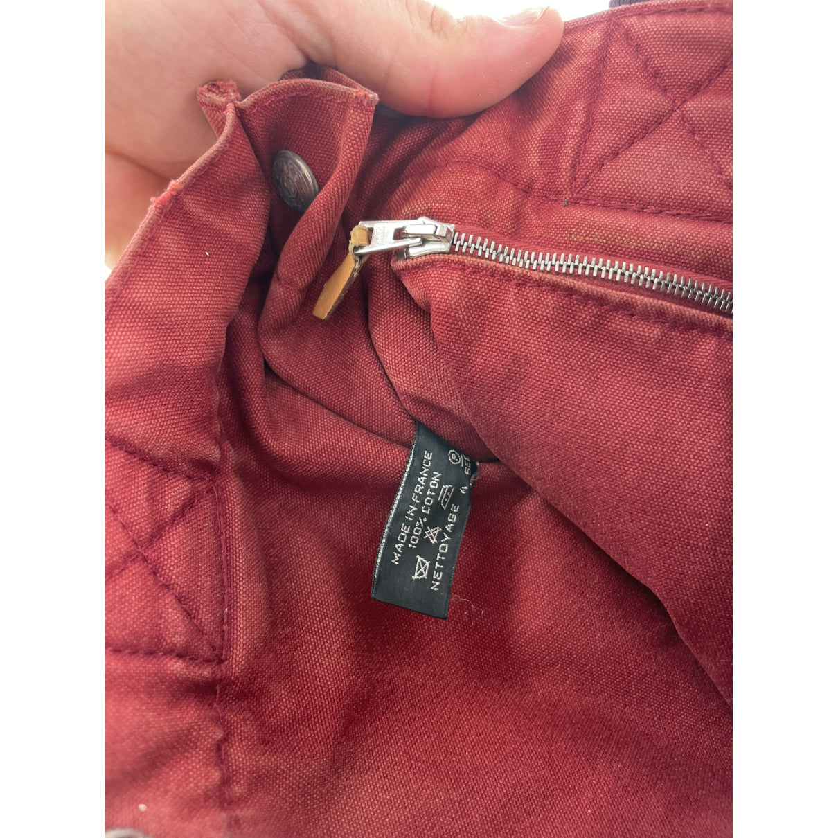 Hermès Red Cotton Handbag image 4