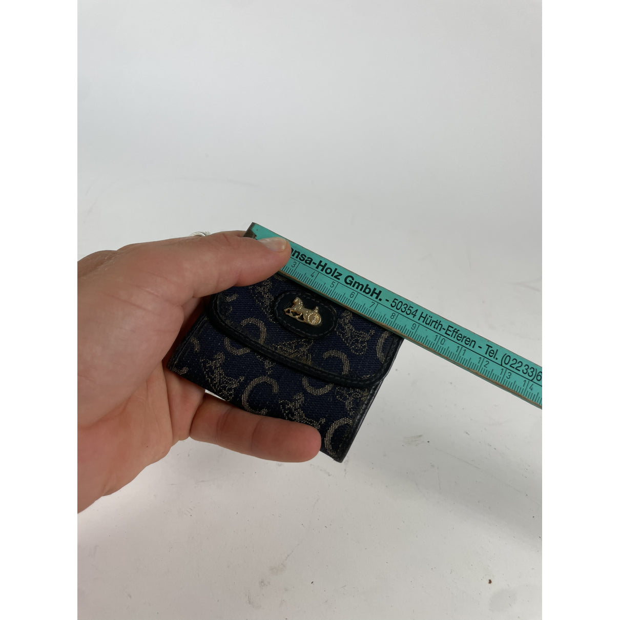 Celine Navy Cotton Purse image 5