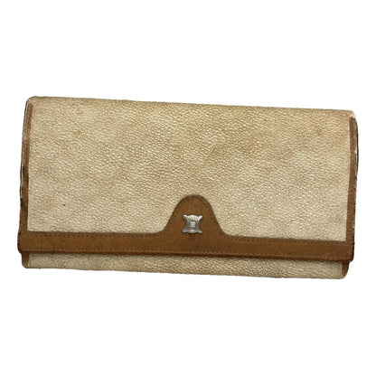 Celine Triomphe Beige Leather Wallet image 1