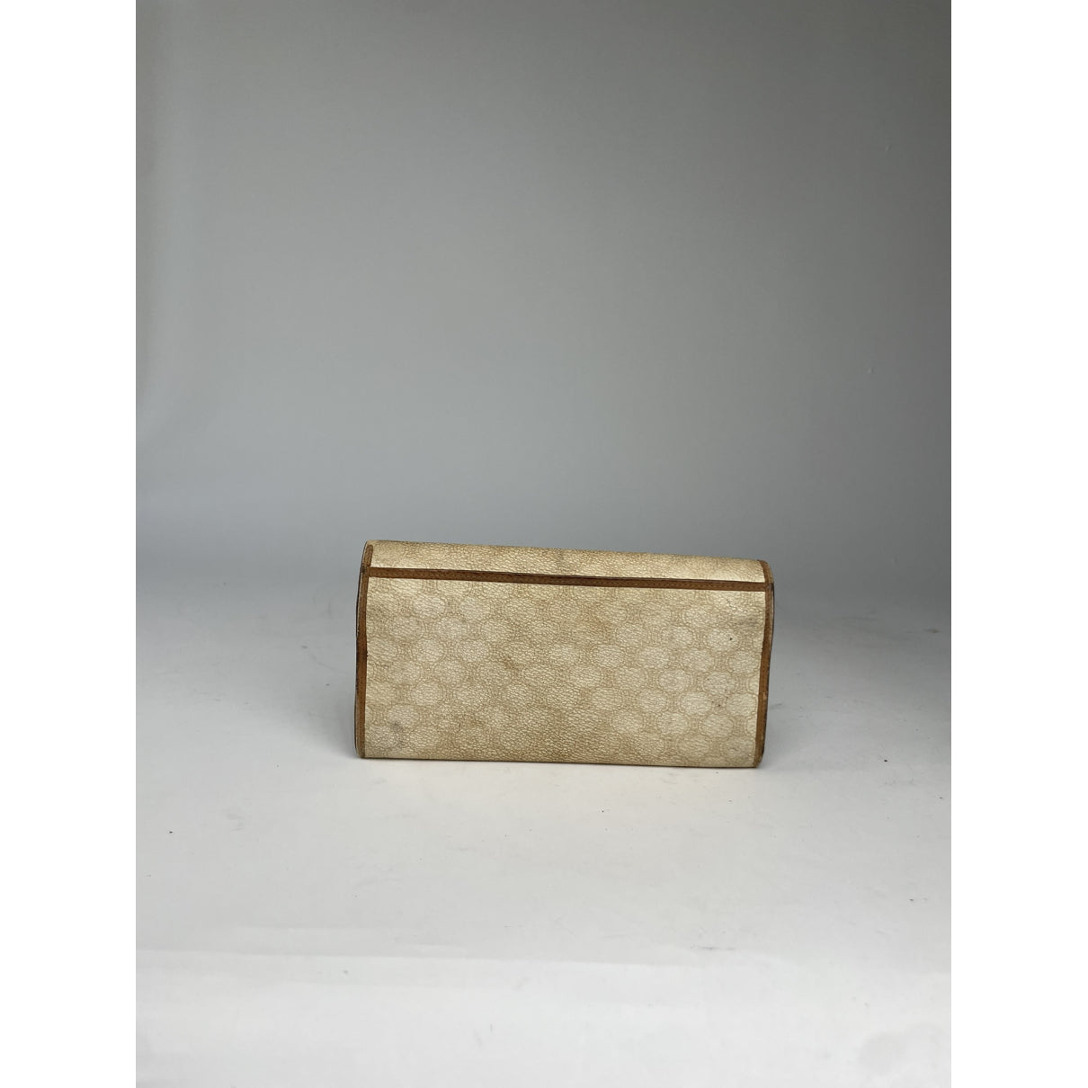 Celine Triomphe Beige Leather Wallet image 2
