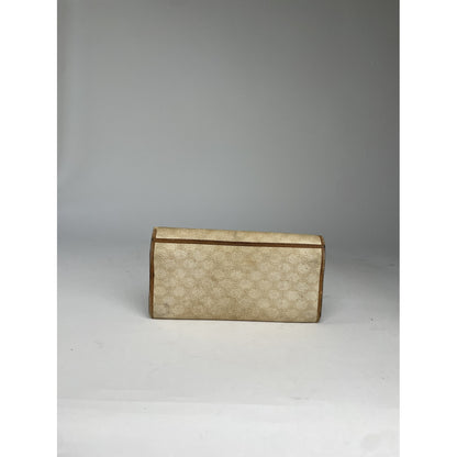 Celine Triomphe Beige Leather Wallet image 2