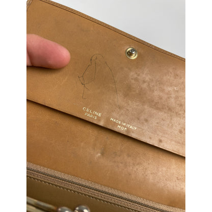 Celine Triomphe Beige Leather Wallet image 4
