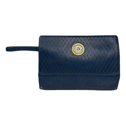 Gianni Versace Blue Leather Clutch Bag image 1