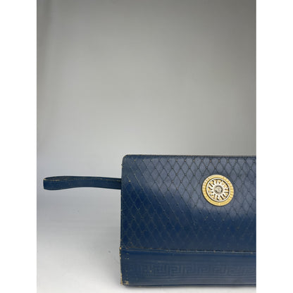 Gianni Versace Blue Leather Clutch Bag image 4