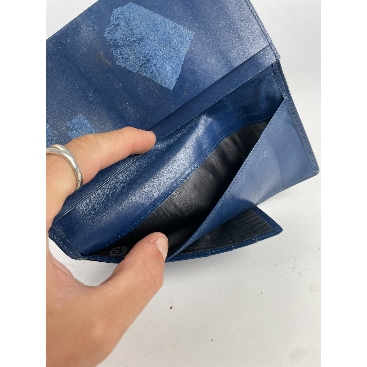 Gianni Versace Blue Leather Purse image 5