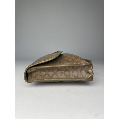 Celine Triomphe Brown Leather Clutch Bag image 4