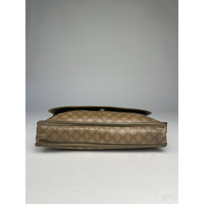 Celine Triomphe Brown Leather Clutch Bag image 5