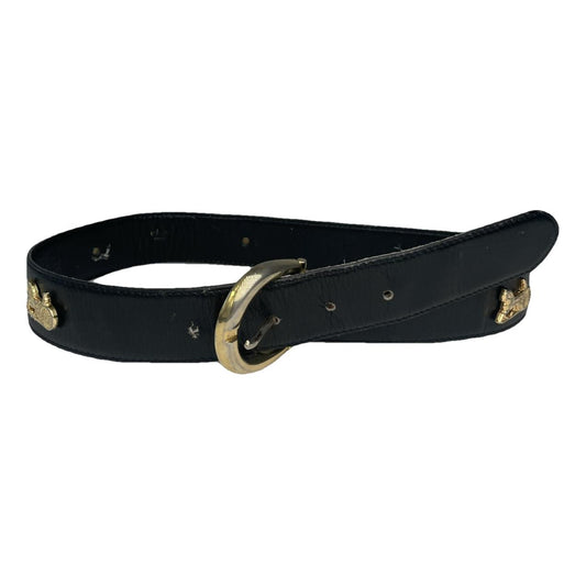 Celine Triomphe Black Leather Belt image 1