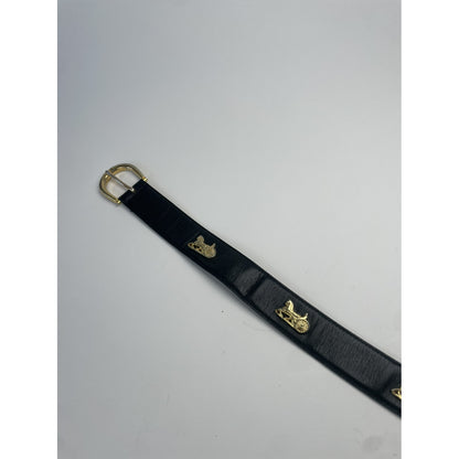Celine Triomphe Black Leather Belt image 5